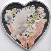 Cook-szigetek 2012. 1$ Ag "Maradandó szeretet" multicolor, szív alakú T:PP Cook Islands 2012. 1 Dollars Ag "Enduring love" multicolour, heart-shaped C:PP