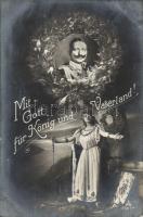 Mit Gott für König und Vaterland / With God for King and Country Wilhelm II, wreath