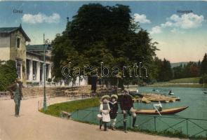 Graz, Hilmteich lake, boats (fa)