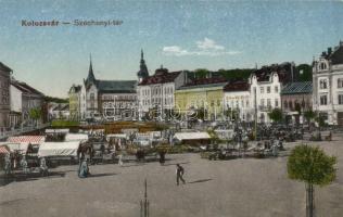Kolozsvár, Széchenyi tér, piac / square, market