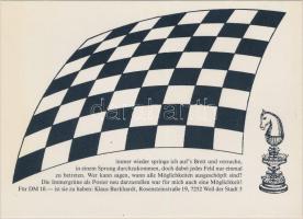 Schaaktoernooi Interpolis / chess tournament - 12 unused cards with chess players, from different years, printed signatures