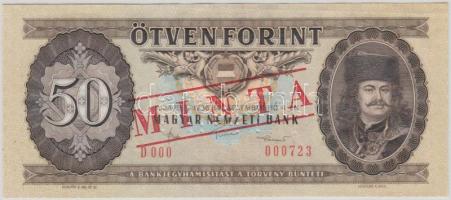 1986. 50Ft "MINTA" perforációval és felülnyomással "D 000 000723" T:I
