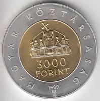 1999. 3000Ft Ag "Az államalapítás 1000. évfordulója" T:BU Adamo EM160