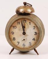 Régi Fischer Menyhért Cegléd, asztali ébresztőóra, működik, m:15 cm