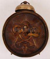 Régi Fischer Menyhért Cegléd, asztali ébresztőóra, működik, m:15 cm