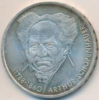 NSZK 1988D 10M Ag "Arthur Schopenhauer" T:2 GFR 1988D 10 Mark Ag "Arthur Schopenhauer" C:XF
