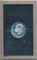 Amerikai Egyesült Államok 1971S 1$ Ag "Eisenhower" dísztokban, eredeti U.S.Mint tokban (24.59g/0.400) T:PP USA 1971S Proof Dollar Ag "Eisenhower" in oroginal U.S.Mint plastic and paper case (24.59g/0.400) C:PP Krause KM# 203a