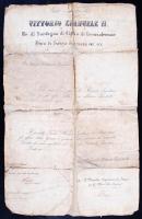 1859 II. Viktor Emánuel nevében kiadott olasz nyelvű rendelkezés szárazpecséttel / 1859 Italian provision