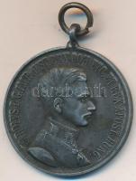 1917. "Károly Ezüst Vitézségi Érem II. osztálya" hadifém kitüntetés mellszalag nélkül T:2/2- Hungary 1917. "Silver Medal for Bravery 2nd class" war metal decoration without ribbon C:aXF