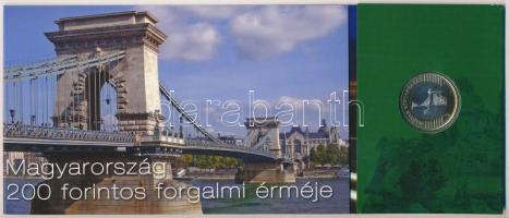 2009. 200Ft elsőnapi veret díszcsomagolásban + 2006. 200Ft "FB" "Búcsú a 200Ft-os bankjegytől" T:I,BU