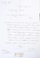 1837 Olasz és latin nyelvű levél, a latin nyelvű érdemekért és hűségért való adományozásról szól