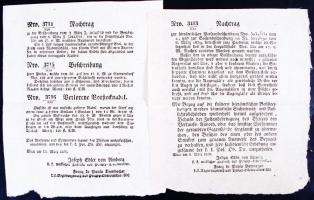 1839 Bécs (Wien), 2 db német nyelvű körözési leírás