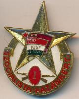 1957. "KISZ-Szocialista Hazáért I" jelvény T:2