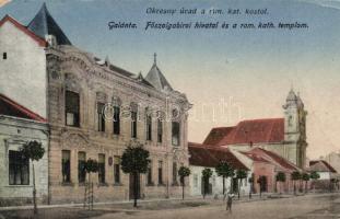 Galánta, Főszolgabírói hivatal, Római katolikus templom / court, Roman catholic church (fa)