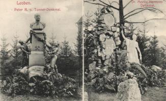 Leoben, Peter Tunner statue, Dr. Moritz Homann statue