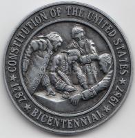 Amerikai Egyesült Államok 1987. "200 éves az Egyesült Államok alkotmánya" fém emlékérem (38mm) T:1- USA 1987. "Constitution of the United States Bicentennial" metal medal (38mm) C:AU