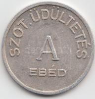 ~1980. "Országos Takarékpénztár / SZOT(Szakszervezetek Országos Tanácsa) üdültetés A ebéd" Al zseton T:2