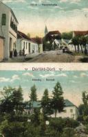 Dérföld, Dörfl im Burgenland; main street, castle (b)