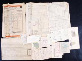 1917-1948 41 db vasúti feladóvevény, 3 db fuvarlevél, 48 db pénzátvételi elismervény