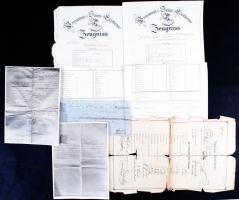 1859-1939 Vegyes okmányok: magyar és német nyelvű népiskolai bizonyítvány, fotómásolat esketési bizonyítványról, csekk