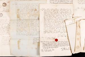 1746-1890 21 db okirat, levelezés