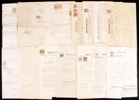 Cca 1850 23 db okirat, okmánybélyegekkel