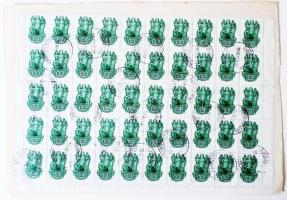 1945 Okmány 100x100P törvényhozási illetékbélyeggel