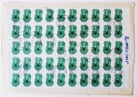 1945 Okmány 100x100P törvényhozási illetékbélyeggel