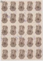 1946 1000P törvénykezési illetékbélyeg 25-ös pecsételt ívdarab