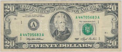 Amerikai Egyesült Államok 1993. 20$ "Andrew Jackson" T:III USA 1993. 20 Dollars "Andrew Jackson" C:F Krause 493.