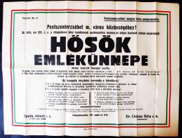 1941 Pesterzsébet katonai emlékünnep plakát 50x70 cm