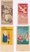 1930 4 db számolócédula (Törley, Budapest Fair, Cukor az egészség őre, A cukor megédesíti az életet)