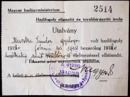 1919 Csehszlovák fényképes útlevél magyar férfi részére és élelmezésre jogosító igazolvány / Chechos...