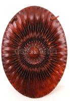 Iparművész fali bőrkép, jelzés nélkül, kopott, 47×33 cm