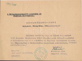 1942 Nyilaskeresztes párt szolgálati jegy