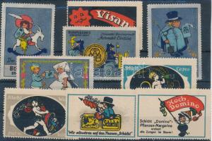 1910 9 db német levélzáró