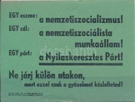 cca 1940 Nyilaskeresztes párt röplap