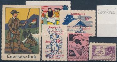 6 db cserkész levélzáró