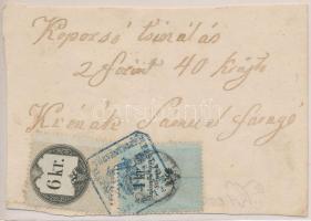 cca 1860 Kőfaragó mester nyugtája koporsó tárolás díjáról 6kr illetékbélyeggel