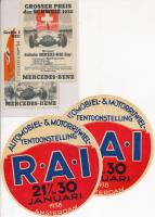 1938 4 db német autóverseny reklám