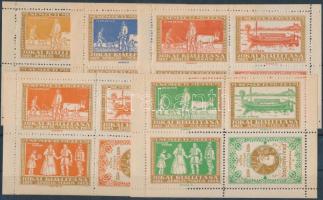 1925 Jókai kiállítás a Magyar Nemzeti Múzeumban 5 db levélzáró kisív, valamint alkalmi levelezőlap