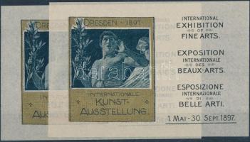 1897 Internationale Kunstausstellung, Drezda, 2 db reklámlap