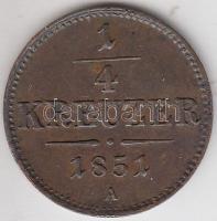 Ausztria 1851A 1/4Kr T:2 Austria 1851A 1/4 Kreuzer C:XF Krause KM#2180