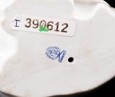 Herendi tacskó, fehér mázas, jelzett, hibátlan, 13×18 cm