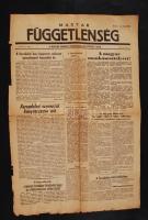 1956 Magyar Függetlenség c. lap október 31-ei száma a forradalom híreivel