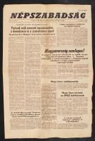 1956 Népszabadság c. lap november 2-ai száma a forradalom híreivel