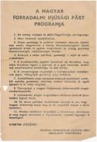 1956 A Magyar Forradalmi Ifjúsági Párt programjának szórólapja, a Magyar Forradalmi Ifjúsági Párt ideiglenes vezetőségének kiadása
