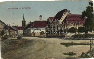 Csáktornya, Zrínyi tér, Zrínyi Szálló / square, hotel (b)