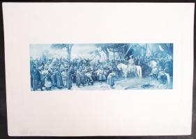 Nemzeti dicsőségünk, 40 db heliogravür, restaurált, 20×30 cm (40×), házi készítésű félbőr mappában, ...