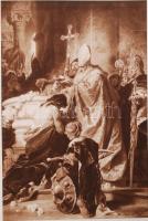 Nemzeti dicsőségünk, 40 db heliogravür, restaurált, 20×30 cm (40×), házi készítésű félbőr mappában, ...